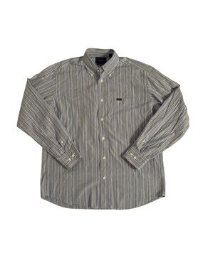 Façonnable Striped Button-Down Shirt - Blue/White